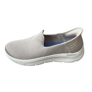 Skechers Slip-ins Go Walk Anywhere Taupe Blue Sneakers Womens 9.5